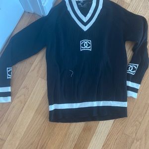 Black and white logo designer inspired sweater S/M